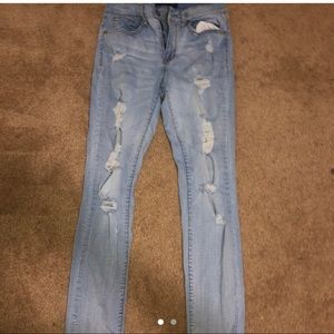 American eagle high waisted ripped jeggings